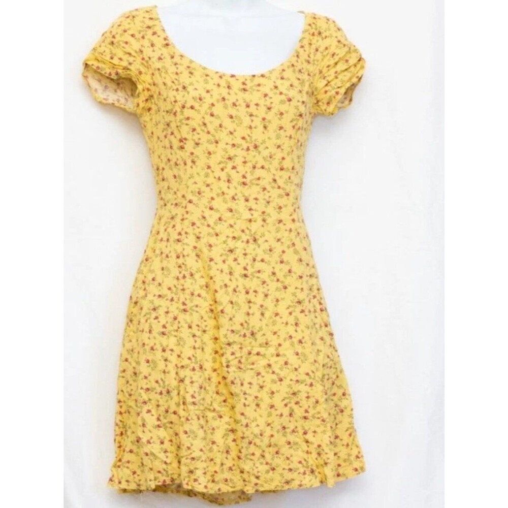 Forever 21 90s Vgt Style Ditsy Floral Babydoll Prairie Dress Boho Festival Sz XS